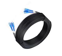 TYGIYY Puente de fibra óptica interior de 2 núcleos SC UPC monomodo, 250 m/300 m, cable de comunicación(Black,250M)