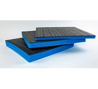 TYGR Foam 600x600x70mm azul - DIY inserto de espuma para herramientas, cámara & co. | Inserción de herramientas | Inserción de casos | Inserción de sistemas | Kaizen