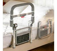 TYGYSDO Barandilla Cama Adulto Plegable, Barrera de Seguridad con Altura Ajustable y Botón, Soporta hasta 200 kg, con Bolsa y Asidero para Levantarse, Ideal para Mayores y Embarazadas