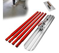 TYH Herramientas para Hormigón, Herramienta De Acabado De Hormigón De Aleación De Aluminio, Soporte Ajustable, con 4 Mangos Combinables, Caja De Herramientas De Transporte, Llana Red