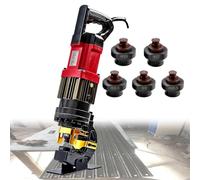 TYH Punzonadora Hidráulica Eléctrica, Herramienta Perforadora Hidráulica, Incluye 5 Troqueles De Perforación Φ6,5/Φ9/Φ13/Φ17/Φ20,5 Mm, Ideal para Channel Steel Version