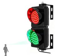 TYH Semáforo Led Industrial con Control Remoto, Señal Roja Y Verde, 1000 Mm, Carcasa De Policarbonato, Resistente Al Agua para Exteriores Ip65, para Intersecciones, Fábricas Button Control - 12V
