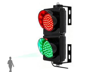 TYH Semáforo Led Industrial con Control Remoto, Señal Roja Y Verde, 1000 Mm, Carcasa De Policarbonato, Resistente Al Agua para Exteriores Ip65, para Intersecciones, Fábricas 1000m Remote Control