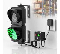 TYH Semáforo LED Industrial para Muelle De Carga, 2 Luces LED Rojas/Verdes, con Interruptor, Plug & Play, IP65 Resistente Al Agua, para Montaje En Interior Y Exterior, Lámpara De Señalización
