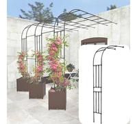 TYHAYJYK Arco para Plantas trepadoras y Rosas, Enrejado semicircular, Soporte de jardín de 220 cm de Ancho x 240 cm de Alto, Estructura de Metal para un Mejor Crecimiento y decoración.