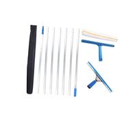 TYHAYJYK Kit de limpiacristales telescópico con Mango Largo de 6 m, escobilla de Goma y paño de Microfibra Combinados con Kit de limpiacristales Profesional para Cristales Altos (6MXA)