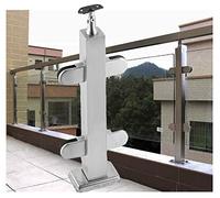 TYHAYJYK Pasamanos para escaleras, barandilla de terraza, escaleras de Patio, Postes de Panel de Vidrio para Balcones de Villas, Poste de barandilla de balaustrada de Vidrio de Acero inoxid
