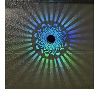 TYHBRV Luces solares decorativas de mandala, patrón de sombra, decoración de jardín para valla, patio, pasarela e iluminación de porche, regalos para madres y mujeres (color color-2, 1 unidad) (2