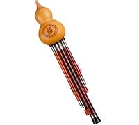 TYHHX Flauta Hulusi C Key Hulusi Chino, Tipo de Rendimiento Profesional Cucurbit de sándalo Rojo, con Nudo Desmontable, Regalos para Amantes de la música (Color : Red Sandal, Size : Key of BB)