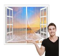 TYHJSH Mosquitera Ventana Magnetica,Mosquitera Autoadhesiva,Mosquitera Cortina Magnetica,Se Cierra Automáticamente,Para Dejar Pasar el Aire,Que Evita el Paso de Insectos,para Puertas y Ventanas