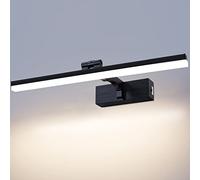 TYhogar Lámpara de Espejo Baño 40cm 8W, Luz de Espejo Con Temperatura Ajustable 3 Colores 3000K/4500K/6000K, Aplique Sin Parpadeo Iluminación Frontal, Lámpara de Pared IP44