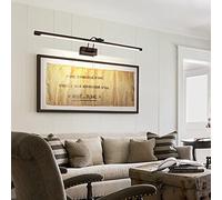TYhogar Lámpara LED Espejo Baño 90cm 16W, Aplique de Pared con Brazo Giratorio e Interruptor, 1820LM Luz Cálida para Maquillaje, Gabinete y Vanidad