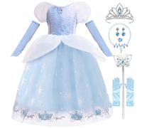 Tyidalin Disfraz Cenicienta Niña Princesa Vestido Cinderella de Halloween Navidad Carnaval Cosplay