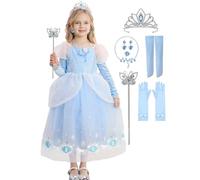 Tyidalin Disfraz Cenicienta Niña Princesa Vestido Cinderella de Halloween Navidad Carnaval Cosplay