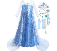 Tyidalin Disfraz Princesa Elsa Vestido Niñas Traje Halloween Navidad Carnaval