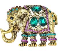 TYIMO7 Broche de elefante dorado, broches y alfileres for mujer, for, alfiler solapa, joyería for, dijes vintage .AT7