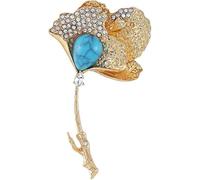 TYIMO7 Broche de ginkgo vintage Broches y alfileres for mujer for Alfiler solapa Joyería for Amuletos .AT7