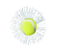 Tyinerc 3D Prank Sticker Tricky Broken Glass, de Broket 3D Car Sticker | Pegatina de ventana de tiro de tenis 3D - Etiqueta adhesiva divertida para paraautomóviles impermeable