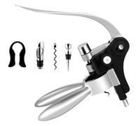 Tyinerc Abridor de Botellas de Vino,Juego de Sacacorchos con Cabeza de Conejo para Vino - Sacacorchos de Camarero Juego Profesional | Para Hogar Bar Bodas Fiestas Cocina Cerveza Y Champagne