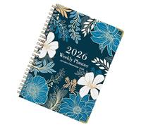 Tyinerc Agendas 2026 | Bloc de notas 12 Meses con Sección de Notas | Calendario Planificador Organizador de Papel Grueso para Hombres Estudiantes Maestros Fecha Plazo Planificación Objetivos Escuela