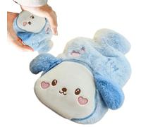 Tyinerc Botella de agua caliente con funda,Bolsa de agua caliente con funda de felpa | Linda almohadilla térmica,Bolsa de agua fría, funda para animales, calentador portátil y acogedor para