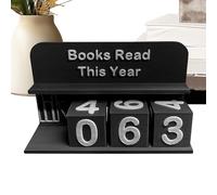 Tyinerc Contador de libros para leer este año, rastreador de objetivos de lectura libros, decoración, desafío de lectura, placa de números para estudiantes, profesores, lectores, amantes de la