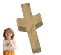 Tyinerc Cruces de madera de bolsillo, pequeñas cruces de bolsillo de madera - Cruces de madera de aliento | Oración portátil de la dedos multifuncional, manualidad manual para niños, adultos, familias