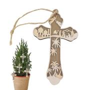 Tyinerc del Nacimiento - Recuerdo Decorativo de Madera,2D Nacimiento Jesús Decoración Navideña | para Hogar Adoración Iglesia Adviento Tradiciones Familiares Colección y Pascua