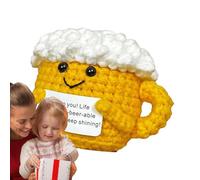 Tyinerc Ganchillo Cosas s,Juguete De Cerveza Motivacional Y Bonito - Muñeca con Tarjeta | para Niños Adultos Escuela San Valentín Cumpleaños Mujeres Hombres Amigos Compañeros De Trabajo