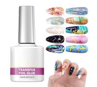 Tyinerc Gel De Pegamento Para Láminas De Uñas,10ml Adhesivo Para Manicura Resistente - Transferencia De Calcomanías Para Las Uñas | Para Mujeres Principiantes Y Profesionales Salón En El Hogar Bodas Y