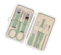 Tyinerc Juego de cortaúñas, kit de manicura y - Kit de uñas de viaje portátil de acero inoxidable de 7 piezas - Kit de limpieza de uñas, kit de manicura ligero para mujeres, hombres, adultos, Navidad,