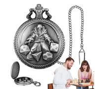 Tyinerc Juego de dados con caja de reloj de bolsillo, juegos de dados de poliedro, 7 dados poliédricos, metal, juego de dados de juego pequeño multicara para juguetes de viaje