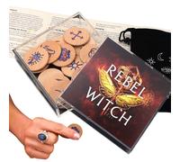 Tyinerc Juego de Piedras Runas | Equipo de Adivinación Nómada | Kit de Runas de Inspiración, para Principiantes Apasionados Coleccionistas Artistas Escritores Meditación Cumpleaños Fiestas y Eventos