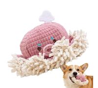 Tyinerc Juguete de peluche para perros,Linda herramienta de masticación interactiva de dibujos animados | Juguete chirriante de peluche - Empleo, limpieza y entrenamiento de promoción