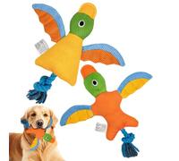 Tyinerc Juguetes Chirriantes para Perros Pequeños | 2 Unidades Pájaros Juguetes Interactivos para Masticar | Accesorios Interactivos Indestructibles con Cuerda Y Algodón Relleno | para Razas