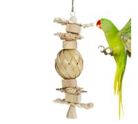 Tyinerc Juguetes de pájaros para loros, Juguetes de jaula de pájaros,Juguetes de masticar Loro resistentes a mordeduras - Bloques de aves menables con ganchillo, Suministros de entretenimiento de aves