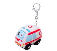 Tyinerc Llavero De Peluche Bonito - Colgante De Camión De Bomberos De Peluche,Para Niños y Niñas Complemento Perfecto para Mochilas y Bolsos de Viaje