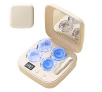 Tyinerc Máquina de limpieza de lentes de contacto - Dispositivo de limpieza ultrasónica portátil, máquina de 360 de alta frecuencia para lentes, para mujeres y adultos, cuidado en el hogar y