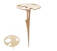 Tyinerc Mesa de picnic plegable | Mesa de camping para exterior - Soporte de madera para almacenamiento para playa, senderismo, jardín, fiesta, camping Road Trip