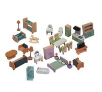 Tyinerc Muebles de Madera,Accesorios para Juego de Juego Miniatura,Juego De Imitación Con Muebles Miniatura - Para Papel a Casa en Clase Viaje Infantil Guardería Fiesta