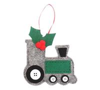 Tyinerc Navideño De Tren,Artesanías Navideñas de Tela - Decoraciones de Árbol de Navidad con Diseño de Tren - para Interior del Coche, Pared, Salón, Interiores, Exteriores, Mochila, Escaparates Y
