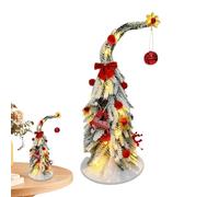 Tyinerc para árbol de Navidad, decoración de Mesa Curvada de 35 cm, árbol de Mesa Hecho a Mano con iluminación LED, para casa, Oficina, apartamento e Interior