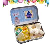 Tyinerc Peluche Mini Conejo,Juguete Conejito Lindo para Bolsillo En Lata - Conejito Suave - para Rellenar Canastas de Pascua DIY Adopción de Mascotas Niños Niñas de Cumpleaños Hogar Aula