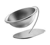 Tyinerc Plato de gato elevado, Tazón de gato elevado | 15 grados Contenedor de comida para perros de metal de 15 grados - Cuenco de compañía levantado con base estable, accesorios de alimentación para