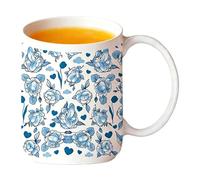 Tyinerc Tazas de café | 325 mililitros con decoración de flores, taza para café, para papá, cumpleaños, Navidad, Acción de Gracias, hogar, oficina, cocina, etc