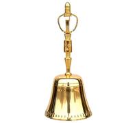 Tyinerc Timbre de mano para personas mayores en el lado de la cama - Campana de latón - Instrumento ritual con tono de llamada para el hogar, cena, iglesia, Navidad, boda, Navidad, altar, iglesia