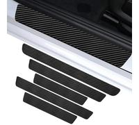 TYIOMNB 4 Piezas Protector de Umbral de Puerta de Coche, para Renault Escape Captur Talisman Laguna Coupe Umbral de Puerta Pegatina para Umbral de Coche Protector