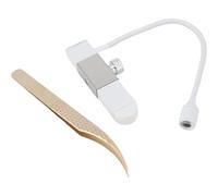 TYJYGS Luz De Pestañas LED, Lámpara De Extensión De Pestañas Portátil, Lashamp con Pinzas/Interruptor De Pie, Luz De Curado De 395-400 NM, Curado Rápido De 1-2 Segundos, para Salón De Belleza