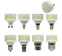 TYKGSQIP 1 bombilla LED G9 E11 E12 E14 E17 BA15D E27 B22 de 10 W, 85-265 voltios, luz de maíz BA15D de 10 W, blanco cálido
