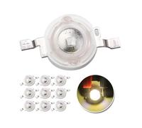 TYKGSQIP 12PCS 3V diodo emisor LED de alta potencia,chip LED de alta luz de 1W 3W,2700K/Blanco frío,linterna casera MR16 GU10 Spotlight,Disipador de PCB de aluminio sin estrella(3W/Luz natural 4000K)